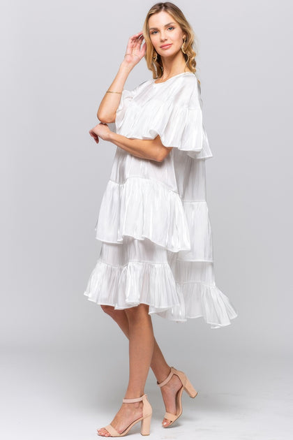 Ruffle Midi Dress – Ms Boojie’s Closet